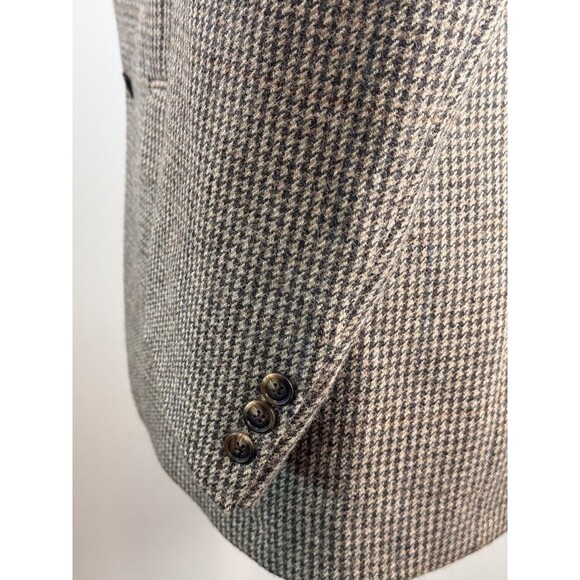 VINTAGE Burberrys Blazer Gray Muses Atlanta Tweed Sport Coat Suit Jacket USA 44L - Picture 6 of 14